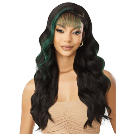 Outre Synthetic Sleek Lay Part Hd Transparent Lace Front Wig - Nailani