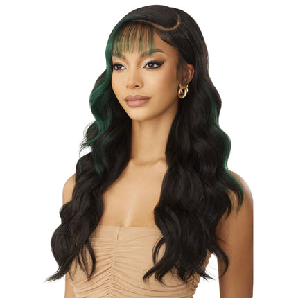 Outre Synthetic Sleek Lay Part Hd Transparent Lace Front Wig - Nailani