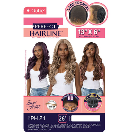 Outre Synthetic Perfect Hairline 13x6 Hd Lace Front Wig - Ph 21