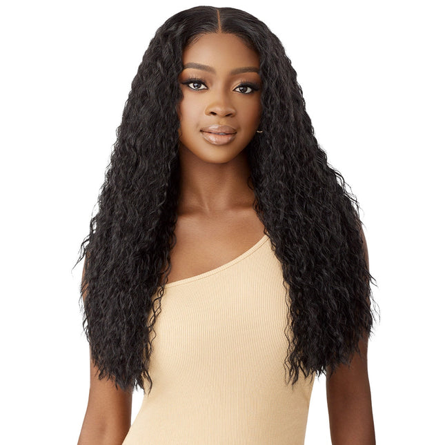 Outre Human Hair Blend 5x5 Lace Closure Wig - Hhb Peruvian Water Wave 24"