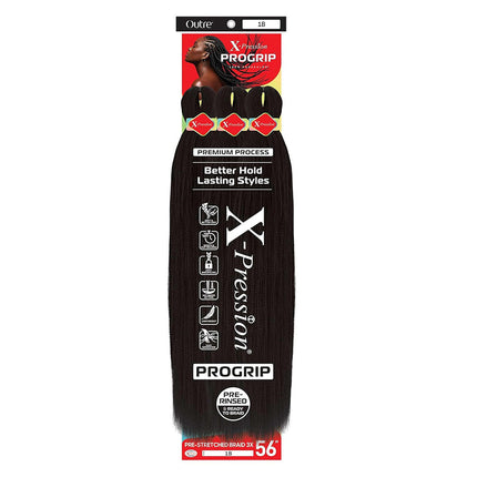 Outre X-pression Progrip Braid - Pre Stretched Braid 56 3x