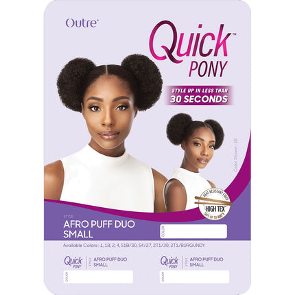 Outre Quick Pony Drawstring Ponytail - Afro Puff Duo Small