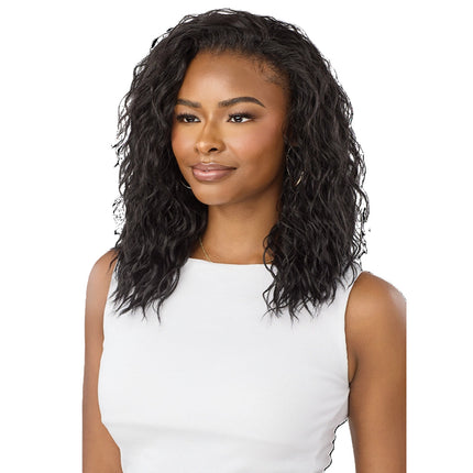 Outre Synthetic Half Wig Quick Weave- Beach Curl 18