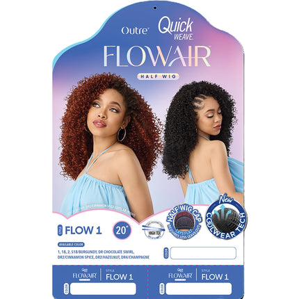 Outre Synthetic Half Wig Flowair Quick Weave- Flow 1