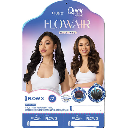 Outre Synthetic Half Wig Flowair Quick Weave- Flow 3
