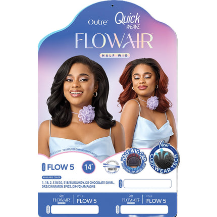 Outre Synthetic Half Wig Flowair Quick Weave- Flow 5