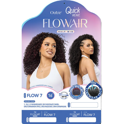 Outre Synthetic Half Wig Flowair Quick Weave- Flow 7