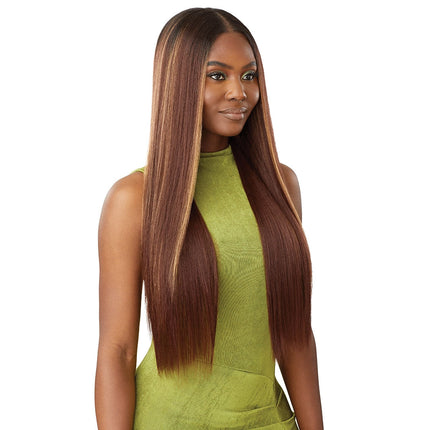 Outre 6x5 Pre-cut Lace Closure Wig - Human Hair Blend - Sleek Yaki 30