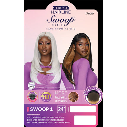 Outre Synthetic Perfect Hairline Hd Lace Front Wig - Swoop 1