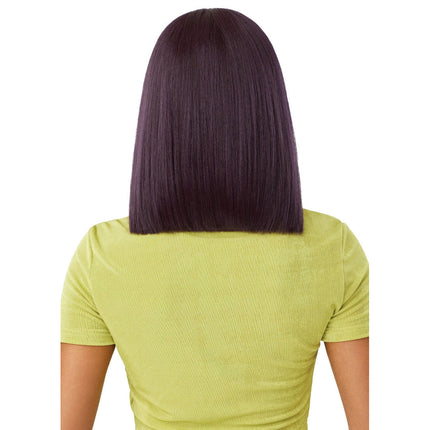 Outre 6x5 Pre-cut Lace Closure Wig - Human Hair Blend - Yaki Straight Bob 14