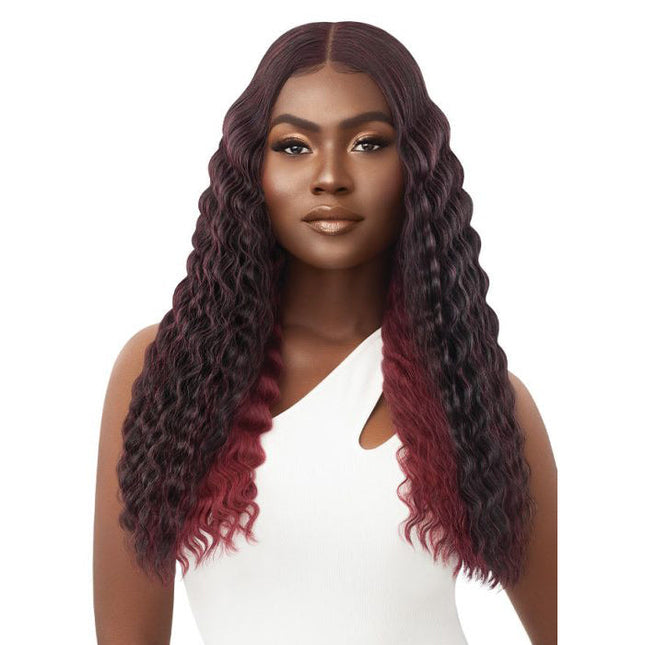 Outre Synthetic Sleeklay Part Hd Lace Front Wig - Perla