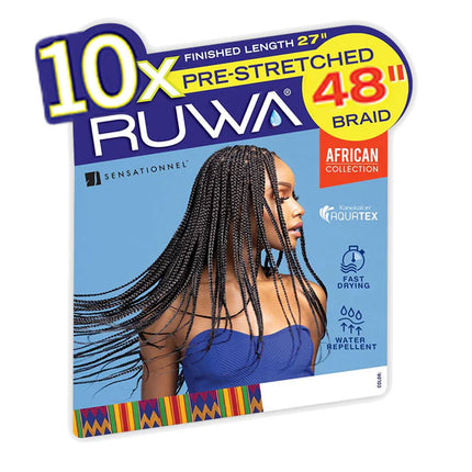 Sensationnel X-pression 100% Kanekalon Pre-stretched Crochet Braid - 10x Ruwa 48