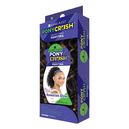 Shake N Go Pony Crush Synthetic Drawstring Ponytail- Hawaiian Glow
