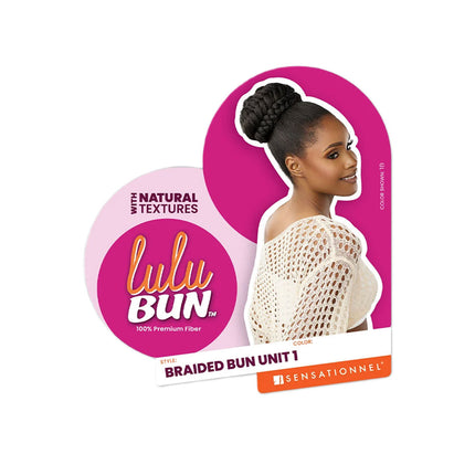 Sensationnel Hair Wig Piece Hd Lace Parting Lulu Bun - Braided Bun Unit 1