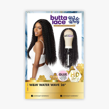 Sensationnel Human Hair Blend Butta Hd Lace Front Wig - W&w Water Wave 26"