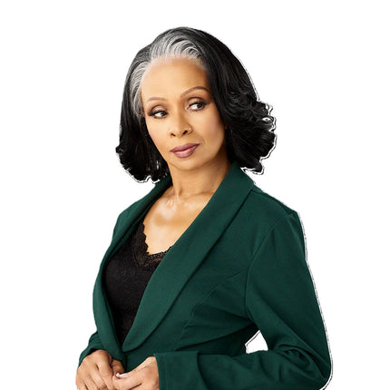 Sensationnel Platinum Glow Human Hair Blend Glueless Bare Lace Wig - Adeline