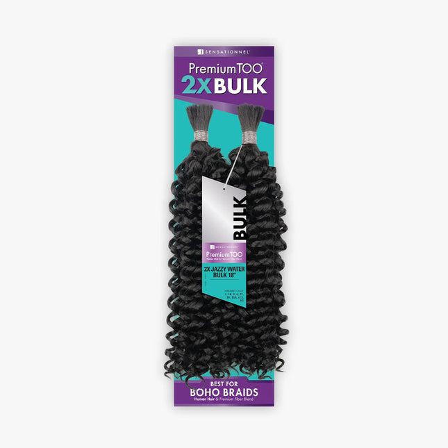 Sensationnel Premium Too Human Hair & Fiber Blend - 2x Jazzy Water Bulk 18
