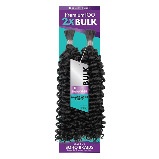 Sensationnel Premium Too Human Hair & Fiber Blend - 2x Jazzy Water Bulk 22