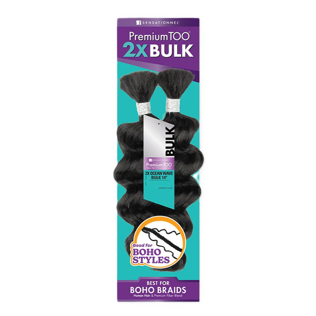 Sensationnel Premium Too Human Hair & Fiber Blend - 2x Ocean Wave Bulk 14