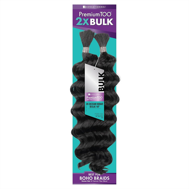 Sensationnel Premium Too Human Hair & Fiber Blend - 2x Ocean Wave Bulk 22