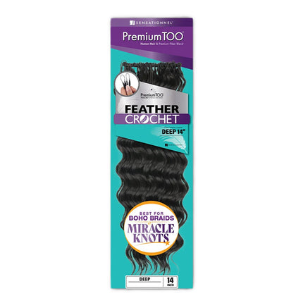Sensationnel Premium Too Human Hair & Fiber Blend Feather Crochet- Deep 14