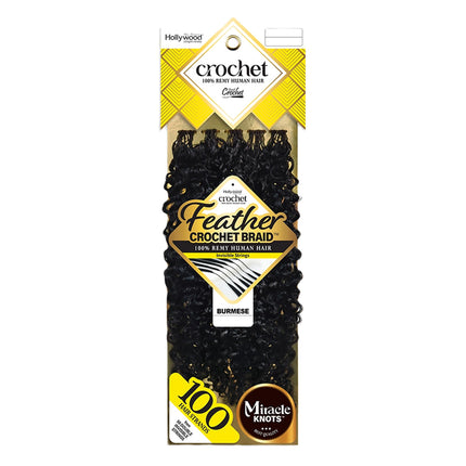 Zury Sis Hollywood Feather Crochet Braid Human Hair- Burmese 22