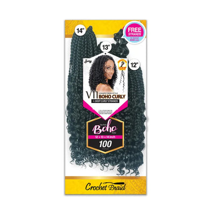 Zury Sis V11 Synthetic Crochet Braids - Boho Curly 12"13"14"