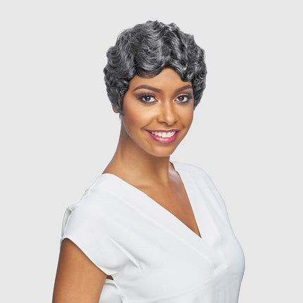 Greta By Vanessa Fifth Avenue Synthetic Hair Wig Short Wavy Mama Curl