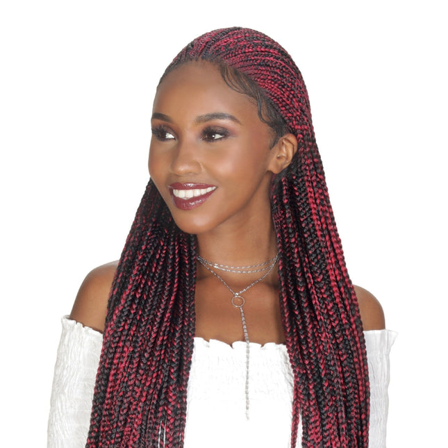 Zury Sis Synthetic Diva Braid Lace Front Wig - Fulani Box 30"