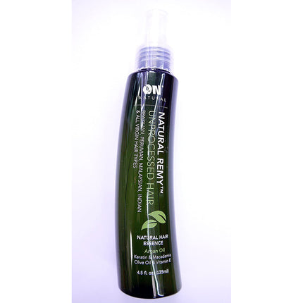On Organic Natural Remy Unprocessed Bundle Hair Essence 4.5Oz With Argan Oil