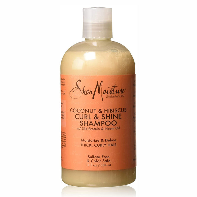 [Shea Moisture] Coconut & Hibiscus Curl & Shine Shampoo 13Oz