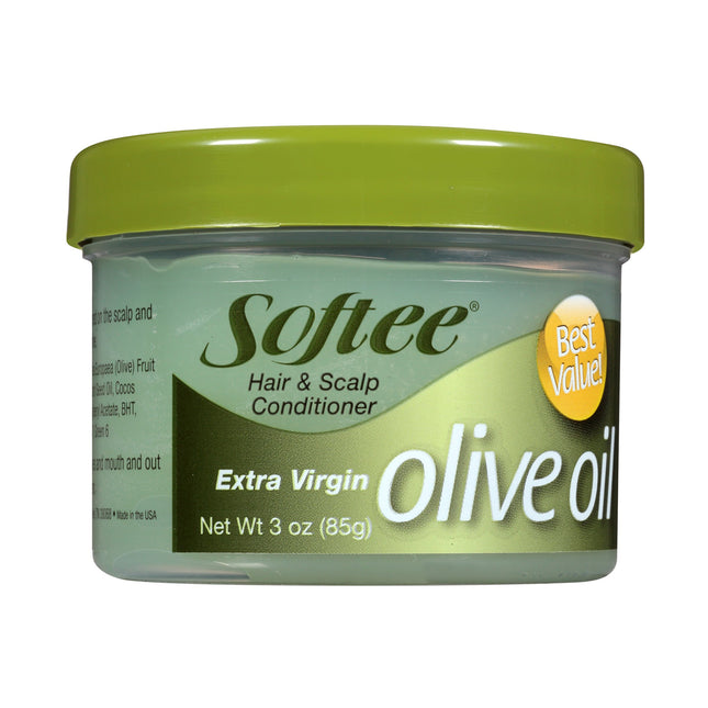 [Softee] Extra Virgin Olive Oil Hair & Scalp Conditioner Green 3oz