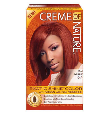 [Creme Of Nature] Argan Oil Exotic Shine Permanent Hair Color Dye Red Copper 6.4
