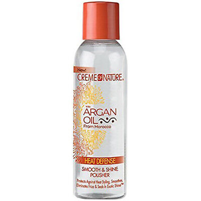 [Creme Of Nature] Argan Oil Heat Defense Smooth & Shine Polisher 4Oz Hair Gloss