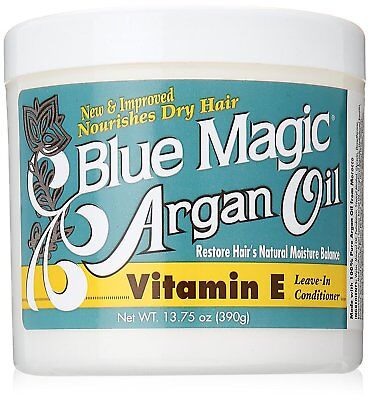 [Blue Magic] Argan Oil Vitamin-E Leave-In Styling Conditioner 13.75oz