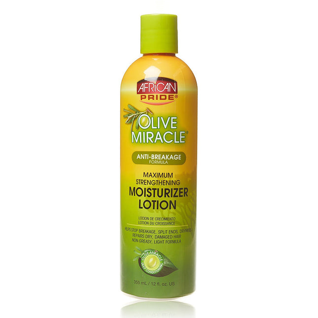 [African Pride] Olive Miracle Anti-Breakage Moisturizer Lotion 12Oz Hair Styling