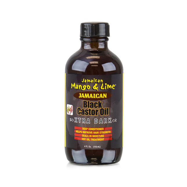 [Jamaican Mango&Lime] Pure Organic Black Castor Oil Treatment Xtra Dark 4Oz