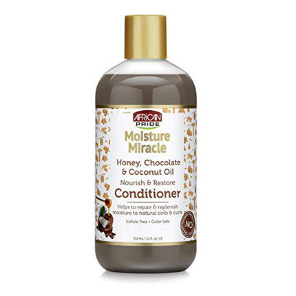 [African Pride] Moisture Miracle Honey, Chocolate & Coconut Oil Conditioner 12Oz