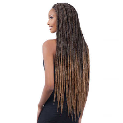 2x Large Box Braids 30" - Freetress Synthetic Crochet Pre-looped Braid