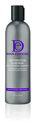 [Design Essentials] Oat Protein & Henna Organic Deep Cleansing Shampoo 8oz