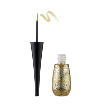 Ruby Kisses I Bling Liquid Eye Liner Gel-Based Glitter Choose 1Pc Color Gle [Gle01 Glitz N' Black]