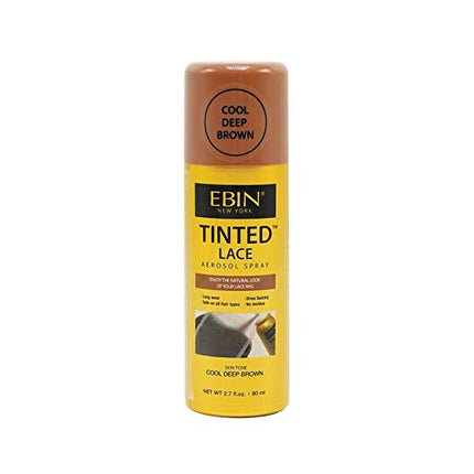 [Ebin] Tinted Lace Aerosol Spray 2.7oz, Cool Deep Brown