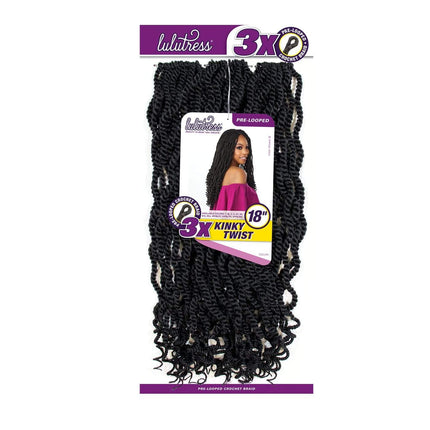 Sensationnel Lulutress Synthetic Crochet Braid - 3x Kinky Twist 18 Inch