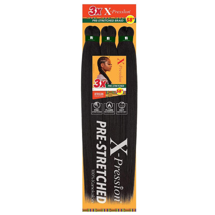 Sensationnel X-pression Synthetic Braid - 3x Pre-stretched 58 Inch