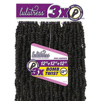 Sensationnel Lulutress Synthetic Crochet Braid - 3X Bomb Twist 12"