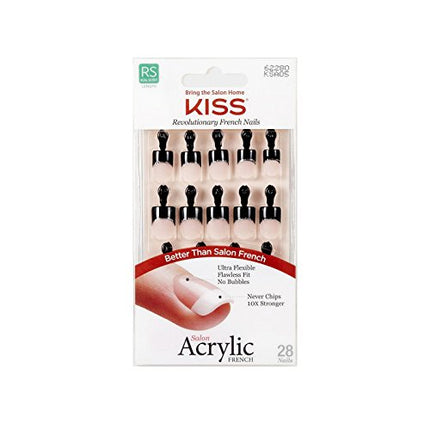 [Kiss] Acrylic French Kit Real Short Length 28 Nails