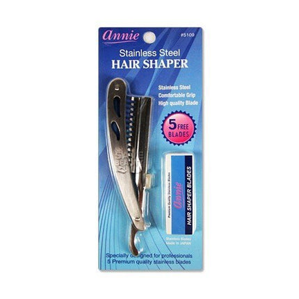 [Annie] Stainless Steel Hair Shaper Straight Razor - #5109