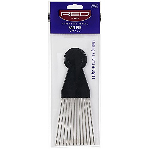 Red By Kiss Professional Afro Fan Pik Small/Large Untangles, Lifts & Styles [Small]