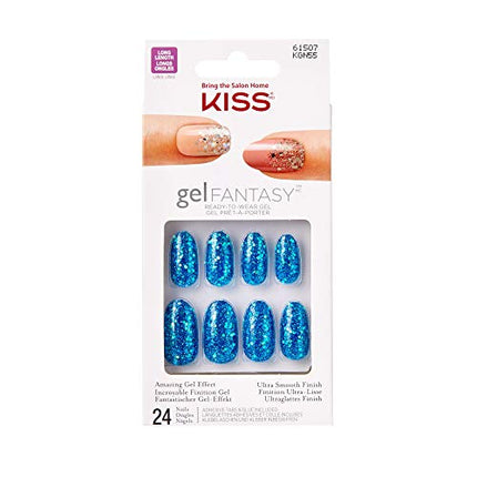Kiss Gel Fantasy Ready-To-Wear Gel 24 Nails Kgn55 Anastasia (6 Pack)