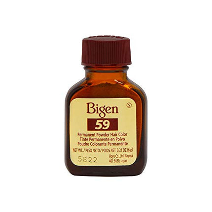 [Hoyu Bigen] Permanent Powder Hair Color Dye #59 Oriental Black .21Oz (Multi Packs)